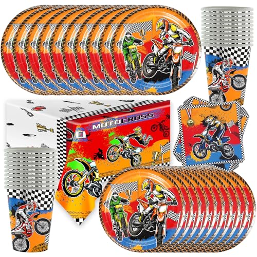 Motorrad-Partygeschirr,Motorrad-Geschirr, Biker-Partys, Geschirr für 20 Gäste - Inklusive Tischdecke, Teller, Servietten, Becher, Tischdekoration für Kinderpartys Motorrad-Partygeschirr,Motorrad-Geschirr, Biker-Partys, Geschirr für 20 Gäste - Inklusive Tischdecke, Teller, Servietten, Becher, Tischdekoration für Kinderpartys von Shamoparty