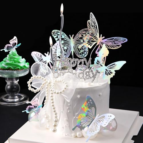 Schmetterlinge Kuchenaufsätze 22 Stk, cake topper taufe personalisiert, Happy Birthday Tortendeko,Laser Light Dazzle-Schmetterlinge Kuchenaufsätze Schmetterlinge Kuchenaufsätze 22 Stk, cake topper taufe personalisiert, Happy Birthday Tortendeko,Laser Light Dazzle-Schmetterlinge Kuchenaufsätze von Shamoparty