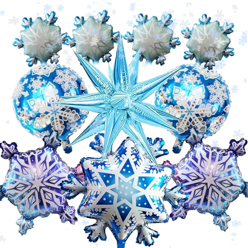 Schneeflocken Folienballons,Luftballon Blau Geburtstag Kit,Schneeflocken Ballons,Geburtstag Luftballons Mädchen,Party Luftballons Folienballon für Kinder Party Dekoration Schneeflocken Folienballons,Luftballon Blau Geburtstag Kit,Schneeflocken Ballons,Geburtstag Luftballons Mädchen,Party Luftballons Folienballon für Kinder Party Dekoration von Shamoparty