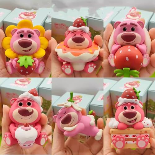 Skulpturen von 6 Niedlichen Mini Pink Bears Figuren,Kuchendekoration,Cupcake Toppers,Gartenfiguren,Feengarten-Zubehör,Mikro Landschaft Gartendekoration,Erdbeerbär Auto Ornament Skulpturen von 6 Niedlichen Mini Pink Bears Figuren,Kuchendekoration,Cupcake Toppers,Gartenfiguren,Feengarten-Zubehör,Mikro Landschaft Gartendekoration,Erdbeerbär Auto Ornament von Shamoparty