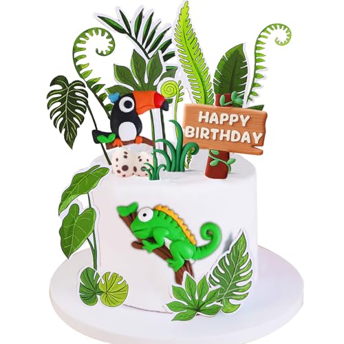Tiere Tortenaufleger Geburtstag Party Dekoration für Kinder Junge Mädchen Erster Geburtstag Taufe Baby Dusche Einfach zuAmazonas-Regenwälder Dschungel Tiere Tortenaufleger Geburtstag Party Dekoration für Kinder Junge Mädchen Erster Geburtstag Taufe Baby Dusche Einfach zuAmazonas-Regenwälder Dschungel von Shamoparty