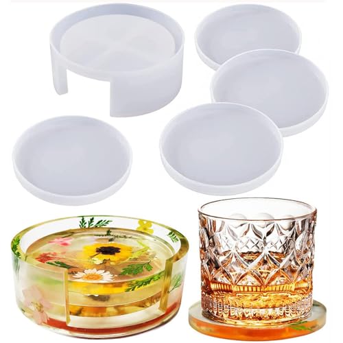 Resin Untersetzer Set,5 PCS Silikonformen Epoxidharz Silikon Formen Gießformen Epoxidharz Formen Untersetzer für Tabelle Haus Dekoration Silikon Gießformen Resin Untersetzer Set,5 PCS Silikonformen Epoxidharz Silikon Formen Gießformen Epoxidharz Formen Untersetzer für Tabelle Haus Dekoration Silikon Gießformen von ShanBye