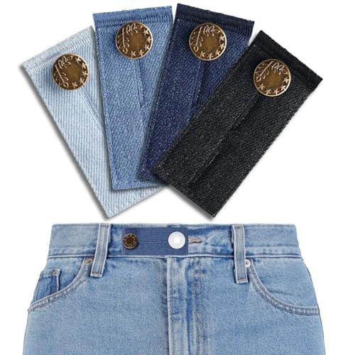 ShanBye Jeans Taille Erweiterung Knopf,4 PCS Hosenbunderweiterung Elastische Knopfverlängerung für Hosen Hosenerweiterung Schwangerschaft Hosen Erweiterung für Jeans Röcke Hosen Umstandshose ShanBye Jeans Taille Erweiterung Knopf,4 PCS Hosenbunderweiterung Elastische Knopfverlängerung für Hosen Hosenerweiterung Schwangerschaft Hosen Erweiterung für Jeans Röcke Hosen Umstandshose von ShanBye