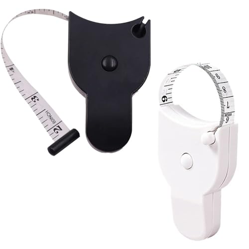 Tape Measure Körper Maßband Set,2 PCS Einfahren Maßband Enthalten Verschluss Pin und Push Knopf Schwarzes Körpermassband Umfangsmessband Einziehbares für Nähen Schneider Stoff Körper Maß Tape Measure Körper Maßband Set,2 PCS Einfahren Maßband Enthalten Verschluss Pin und Push Knopf Schwarzes Körpermassband Umfangsmessband Einziehbares für Nähen Schneider Stoff Körper Maß von ShanBye