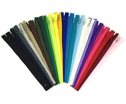 Unsichtbare Reißverschlüsse,32 Stück Farbiger Reißverschluss Nylon Schneider Nähen Metallreißverschlüsse Zipper Reisverschlüsse zum Nähen für Schneiderkleidung Basteln Kurzwaren 20CM Unsichtbare Reißverschlüsse,32 Stück Farbiger Reißverschluss Nylon Schneider Nähen Metallreißverschlüsse Zipper Reisverschlüsse zum Nähen für Schneiderkleidung Basteln Kurzwaren 20CM von ShanBye