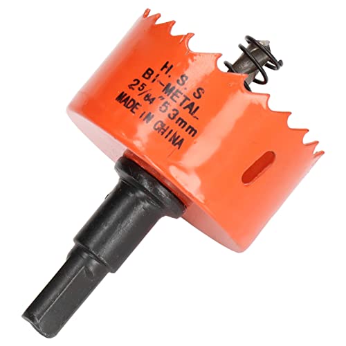 Lochsäge mit Schaft, Spitze Zähne. Hitzebeständig. Einfache Späneabfuhr. Lochsägenbohrer für PVC-Platten (2-5/64(53mm)) von Shanrya