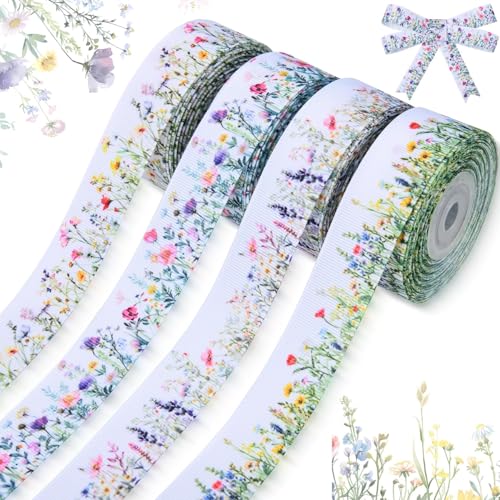 Shaorangrang 40 Yards Wildblumenband 1 Zoll breit Vintage Blumenband für DIY Handwerk Bögen Kränze Geschenk wickeln Shaorangrang 40 Yards Wildblumenband 1 Zoll breit Vintage Blumenband für DIY Handwerk Bögen Kränze Geschenk wickeln von Shaorangrang