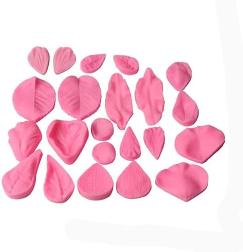 Shaorangrang Silikon-Blütenblatt-Form, 22 Stück, gummierte Schokoladenpaste, Kuchendekorationswerkzeuge, 3D-Blütenblatt-Muster, Zuckerguss, Backzubehör, Modelliermasse, Backwerkzeuge Shaorangrang Silikon-Blütenblatt-Form, 22 Stück, gummierte Schokoladenpaste, Kuchendekorationswerkzeuge, 3D-Blütenblatt-Muster, Zuckerguss, Backzubehör, Modelliermasse, Backwerkzeuge von Shaorangrang