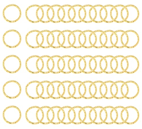 Shapenty 15 mm gedrehte, offene Binderinge, O-Ring, Drahtverbindungsverbinder, Kreisrahmen, Ringe für Halskette, Armband, Schlüsselanhänger, baumelnde Ohrringe, Schmuckherstellung, 50 Stück (Gold) Shapenty 15 mm gedrehte, offene Binderinge, O-Ring, Drahtverbindungsverbinder, Kreisrahmen, Ringe für Halskette, Armband, Schlüsselanhänger, baumelnde Ohrringe, Schmuckherstellung, 50 Stück (Gold) von Shapenty
