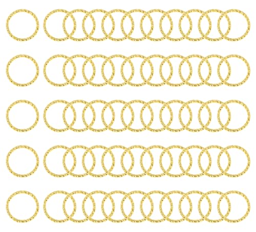 Shapenty 20 mm gedrehte, offene Binderinge, O-Ring, Drahtverbindungsverbinder, Kreisrahmen, Ringe für Halskette, Armband, Schlüsselanhänger, baumelnde Ohrringe, Schmuckherstellung, 50 Stück (Gold) Shapenty 20 mm gedrehte, offene Binderinge, O-Ring, Drahtverbindungsverbinder, Kreisrahmen, Ringe für Halskette, Armband, Schlüsselanhänger, baumelnde Ohrringe, Schmuckherstellung, 50 Stück (Gold) von Shapenty