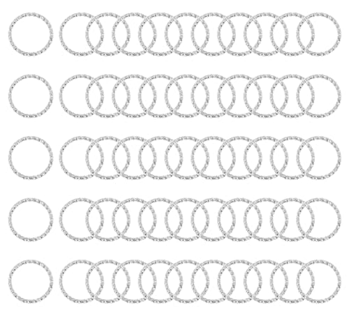Shapenty 20 mm gedrehte, offene Binderinge, O-Ring, Drahtverbindungsverbinder, Kreisrahmen, Ringe für Halskette, Armband, Schlüsselanhänger, baumelnde Ohrringe, Schmuckherstellung, 50 Stück (Silber) Shapenty 20 mm gedrehte, offene Binderinge, O-Ring, Drahtverbindungsverbinder, Kreisrahmen, Ringe für Halskette, Armband, Schlüsselanhänger, baumelnde Ohrringe, Schmuckherstellung, 50 Stück (Silber) von Shapenty