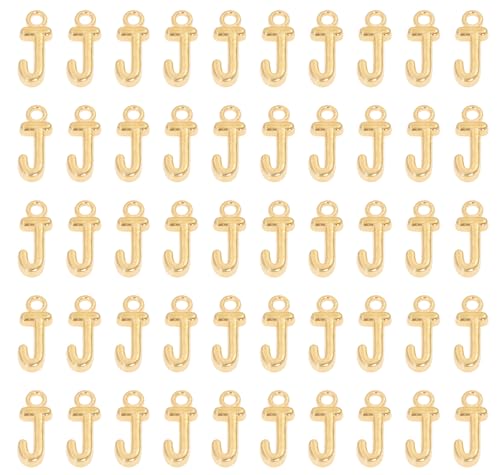 Shapenty KC Buchstaben-Anhänger aus Goldlegierung, Metall, Abstandshalter, Perlen, Großpackung für Bastelarbeiten, Armbänder, Halsketten, Anhänger, Schlüsselanhänger, Schmuckherstellung von Shapenty