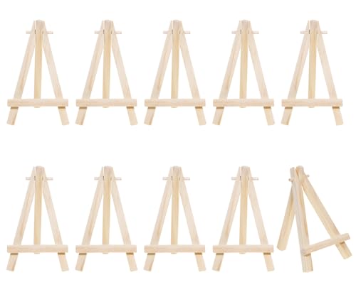 Shapenty Kleines Holzstativ, Staffelei, Ständer, Holz-Leinwand, Bilder, Tischkartenhalter für Tischdekoration, Kunst, Handwerk, Schilder, Fotos, Geburtstag, Weihnachten, Party, Gastgeschenke, 10 Stück Shapenty Kleines Holzstativ, Staffelei, Ständer, Holz-Leinwand, Bilder, Tischkartenhalter für Tischdekoration, Kunst, Handwerk, Schilder, Fotos, Geburtstag, Weihnachten, Party, Gastgeschenke, 10 Stück von Shapenty