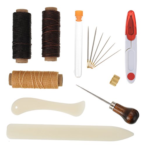15 Stück Buchbinder Set Starter Werkzeuge Set Bone-Folder Papier Creaser, Gewachstes Gewinde, Ahle, Großes Auge Nadeln für DIY Buchbinden Handwerk und Nähzubehör 15 Stück Buchbinder Set Starter Werkzeuge Set Bone-Folder Papier Creaser, Gewachstes Gewinde, Ahle, Großes Auge Nadeln für DIY Buchbinden Handwerk und Nähzubehör von Shappy