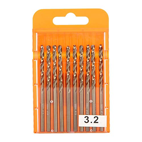 Bohrer-Set, 20 Stück 3.2mm Hochgeschwindigkeitsstahl Lochbohrer für Edelstahl/Eisen/Kupfer/Aluminium/Holz/Acrylplatte, Spiralbohrer-Set von Sharainn