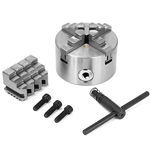 Metalldrehfutter, K12-100 4 Zoll 100mm 4 Backen Selbstzentrierendes Metall-Drehfutter Drehmaschinenzubehör mit Zusätzlichen Backen 3500RPM von Sharainn