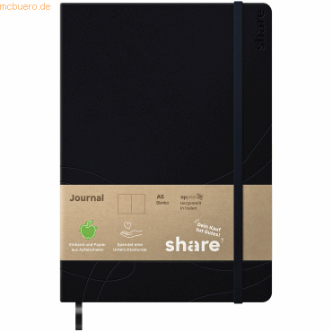 share Journal Y-07-07-11 A5 dotted anthrazit/dunkelblau von Share