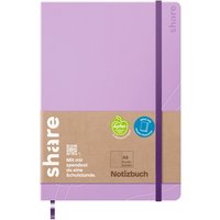 share Notizbuch A5, punktkariert - Lavendel von Share