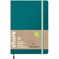 share Notizbuch A5, punktkariert - Petrol share Notizbuch A5, punktkariert - Petrol von Share