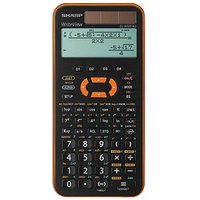 SHARP EL-W531XG Wissenschaftlicher Taschenrechner schwarz/orange von Sharp