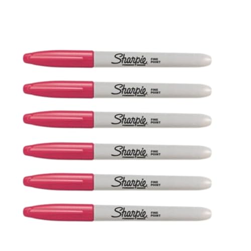 Sharpie Fine Point Permanent Marker - Magenta - 6 Count - Quick Dry, Waterproof, Fade-Resistant - Multi Surface Marker for Office, School, DIY Sharpie Fine Point Permanent Marker - Magenta - 6 Count - Quick Dry, Waterproof, Fade-Resistant - Multi Surface Marker for Office, School, DIY von Sharpie