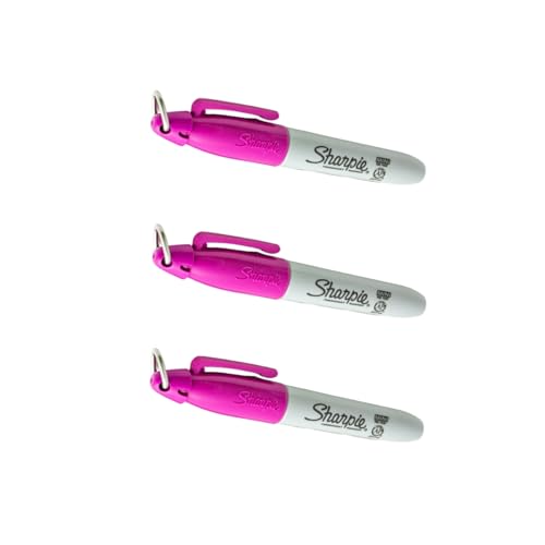 Sharpie Mini-Permanentmarker, feine Spitze, Taschenformat mit Schlüsselanhänger, Rosa, Magenta, 3 Stück Sharpie Mini-Permanentmarker, feine Spitze, Taschenformat mit Schlüsselanhänger, Rosa, Magenta, 3 Stück von Sharpie