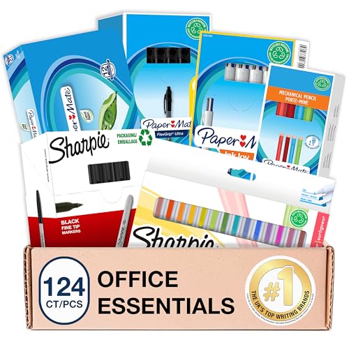 Sharpie Paper Mate Stifte & Marker Set | Schreibwaren | Kugelschreiber, Textmarker, Permanentmarker, Druckbleistifte & Korrekturband | Perfekt für Schule & Büro | 124 Stück Sharpie Paper Mate Stifte & Marker Set | Schreibwaren | Kugelschreiber, Textmarker, Permanentmarker, Druckbleistifte & Korrekturband | Perfekt für Schule & Büro | 124 Stück von Sharpie