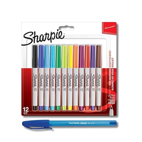 Sharpie PaperMate Permanentmarker, ultrafein, Blister mit 12 Stück Sharpie PaperMate Permanentmarker, ultrafein, Blister mit 12 Stück von Sharpie