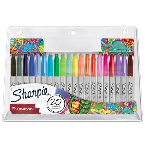Sharpie Permanent Marker | Marker Stifte mit feiner Spitze | gemischte Farben | 20 Stück Market Set von SHARPIE