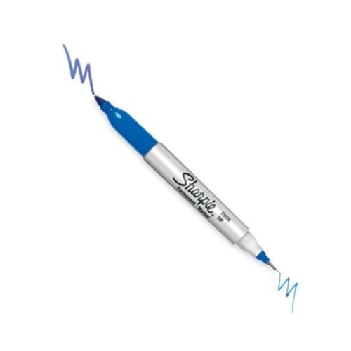 Sharpie Twin Tip Permanent Marker - Blau - Doppelspitze fein & ultrafein - 1 Stück - wasserfest & lichtbeständig Sharpie Twin Tip Permanent Marker - Blau - Doppelspitze fein & ultrafein - 1 Stück - wasserfest & lichtbeständig von Sharpie