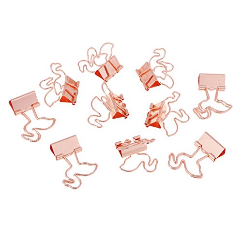 Sharplace 10 Nette Flamingo aus aus Foldback Binder Clips Stationäre Büroklammern von Sharplace