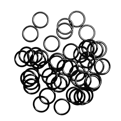 Bikini Click Verschluß Dessous Einstellbar Nähen BH Ringe Schnallen Verschiedene Muster und Größen - Black, 12mm Ring von Sharplace