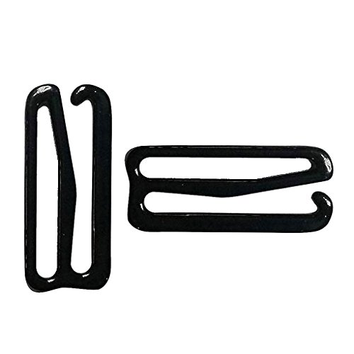 Bikini Click Verschluß Dessous Einstellbar Nähen BH Ringe Schnallen Verschiedene Muster und Größen - Black, 24mmx20mm Hook Bikini Click Verschluß Dessous Einstellbar Nähen BH Ringe Schnallen Verschiedene Muster und Größen - Black, 24mmx20mm Hook von Sharplace