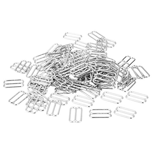 Bikini Click Verschluß Dessous Einstellbar Nähen BH Ringe Schnallen Verschiedene Muster und Größen - Silver, 17mmx 10mm Slider Bikini Click Verschluß Dessous Einstellbar Nähen BH Ringe Schnallen Verschiedene Muster und Größen - Silver, 17mmx 10mm Slider von Sharplace