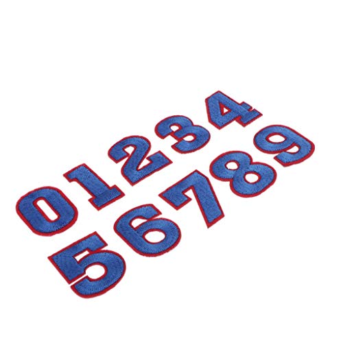 Sharplace Bügelbild Aufbügler Bügeleisen auf Patches Applikation Aufnäher zum Aufbügeln 0-9 Zahlen Muster für t-Shirt and Jeans Kleidung, Blau Sharplace Bügelbild Aufbügler Bügeleisen auf Patches Applikation Aufnäher zum Aufbügeln 0-9 Zahlen Muster für t-Shirt and Jeans Kleidung, Blau von Sharplace