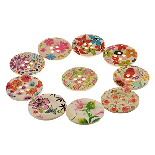 Sharplace 10 Holzknöpfe Dekoknöpfe Knöpfe Kinderknöpfe Knopfmischung Knopfset, Motiv, 5cm Sharplace 10 Holzknöpfe Dekoknöpfe Knöpfe Kinderknöpfe Knopfmischung Knopfset, Motiv, 5cm von Sharplace