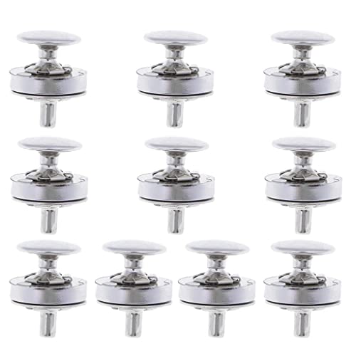 Sharplace 10 Set Doppelniete Magnetverschlüsse Knopfverschluss Geldbörse Verschlüsse Verschluss Stud Silber Gold Farbe, Silber 14mm Sharplace 10 Set Doppelniete Magnetverschlüsse Knopfverschluss Geldbörse Verschlüsse Verschluss Stud Silber Gold Farbe, Silber 14mm von Sharplace