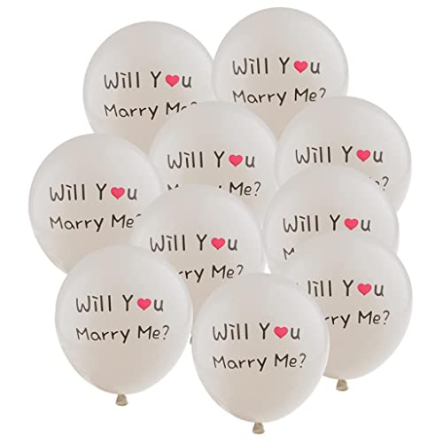 Sharplace 10 Stück „Willst du mich heiraten“-Ballons, multifunktionale Latexballons, 12 Zoll, Heiratsantragsballons für Verlobung, Hochzeit, Feier, Zuhause von Sharplace