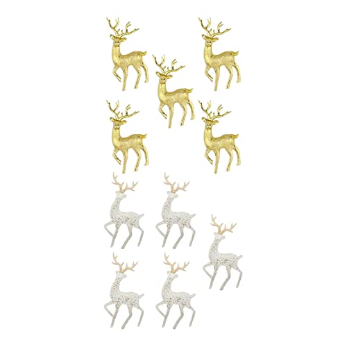 Sharplace 10 Stück Rentier Kuchen Dekoration DIY Tierfigur Weihnachtsfest Kinder von Sharplace
