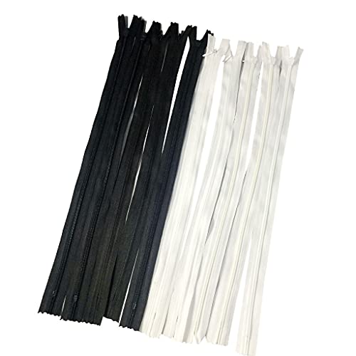 Sharplace 10 weiß und schwarz Unsichtbar Nylon Geschlossen Ende Reißverschluss Reißverschlüsse Zum schneidern 40cm Sharplace 10 weiß und schwarz Unsichtbar Nylon Geschlossen Ende Reißverschluss Reißverschlüsse Zum schneidern 40cm von Sharplace