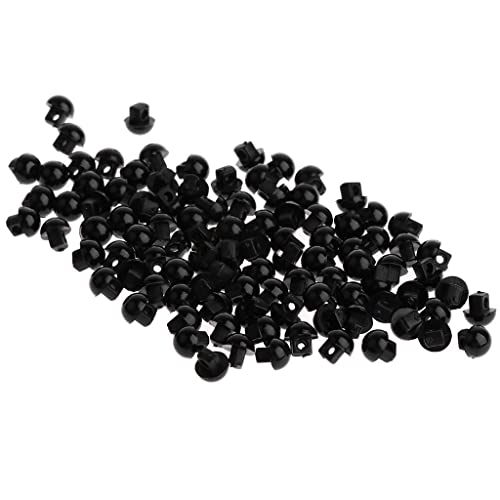 Sharplace 100 pcs 6mm Schwarze Sicherheitsaugen Kunststoffaugen Für Bastel-, Karten- und Scrapbooking Projekte DIY Zubehör von Sharplace