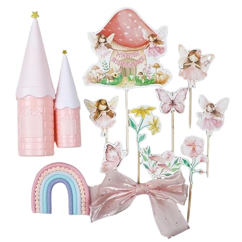 Sharplace 13 Stück Feen-Kuchenaufsätze, Kuchendekoration, Sammlerstück, vielseitige Geburtstags-Cupcake-Picker für Unterricht, Verlobung, Babyparty Sharplace 13 Stück Feen-Kuchenaufsätze, Kuchendekoration, Sammlerstück, vielseitige Geburtstags-Cupcake-Picker für Unterricht, Verlobung, Babyparty von Sharplace
