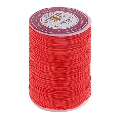 Sharplace 130 Meter Runde Wachsband Wachsschnur Perlenschnur Polyester gewachst 0,5mm Farbe Auswahl, rot von Sharplace