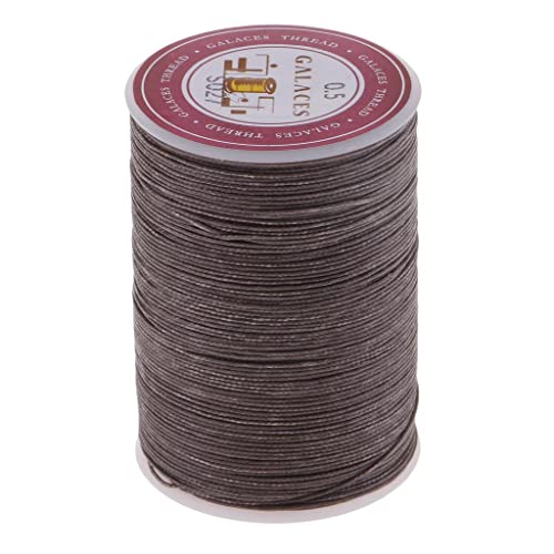 Sharplace 130 Meter Runde Wachsband Wachsschnur Perlenschnur Polyester gewachst 0,5mm Farbe Auswahl, Kaffee von Sharplace