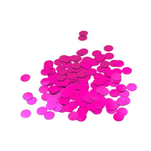 Sharplace 130 Stück Pailletten, Pailletten Basteln Schneidern, Große Pailletten Mit Loch Flache Runde Pailletten für Schmuckherstellung DIY Nähen Handwerk Hochzeitsdekoration 16x16 mm, Rose von Sharplace