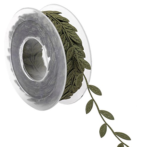 Sharplace 15m Blätter Band Silberband Blattband aus Polyester Zierband Spitzen für schneidern Deko Scrapbooking, Dunkelgrün Sharplace 15m Blätter Band Silberband Blattband aus Polyester Zierband Spitzen für schneidern Deko Scrapbooking, Dunkelgrün von Sharplace