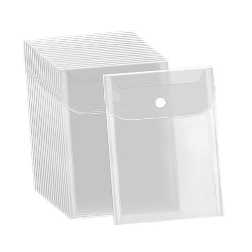 Sharplace 20 Stück transparente Aufbewahrungstaschen für Stempel und Stanzformen, 13 x 18 cm, Aktenordner-Umschläge mit Druckknopfverschluss für Scrapbooking, Sharplace 20 Stück transparente Aufbewahrungstaschen für Stempel und Stanzformen, 13 x 18 cm, Aktenordner-Umschläge mit Druckknopfverschluss für Scrapbooking, von Sharplace