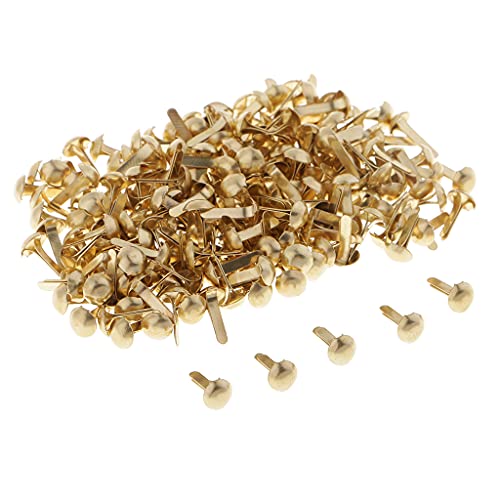 Sharplace 200 Stücke Mini Brads aus aus Musterklammern Musterbeutelklammern Verschlussklammern Klammern, Gold, 4,5 mm von Sharplace