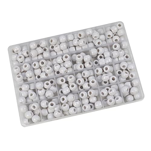 Sharplace 240-teiliges -Perlenset, Haarperlen, Perückenzubehör, Ornamente aus zum Häkeln, Weiß von Sharplace