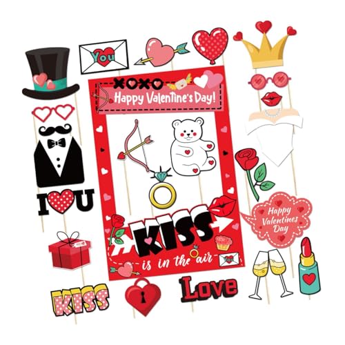 Sharplace 25 x Valentinstag-Foto-Requisiten, Rahmen, Selfie-Requisiten, DIY-Themenparty, kreative Festliche Versammlung, Bilderrahmen-Dekorationen Sharplace 25 x Valentinstag-Foto-Requisiten, Rahmen, Selfie-Requisiten, DIY-Themenparty, kreative Festliche Versammlung, Bilderrahmen-Dekorationen von Sharplace